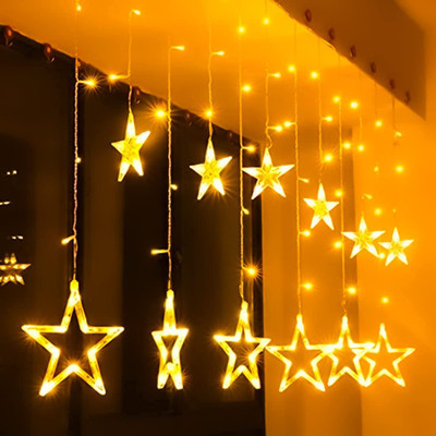 Techpunch 12 LEDs 3 m Yellow Flickering Star Rice Lights(Pack of 1)