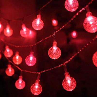 FIZZYTECH 15 LEDs 3 m Red Flickering Ball Rice Lights(Pack of 1)