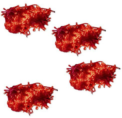 inooBeam 40 LEDs 11.01 m Red Steady String Rice Lights(Pack of 4)
