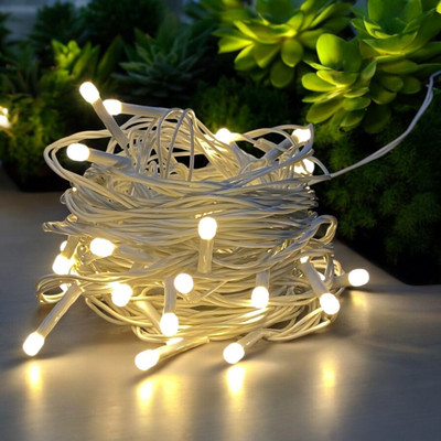 REIRSON 38 LEDs 10 m Yellow Steady Bulb Rice Lights(Pack of 2)