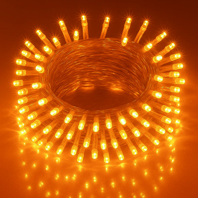 MPROW 40 LEDs 11 m Orange Steady Bulb Rice Lights(Pack of 1)