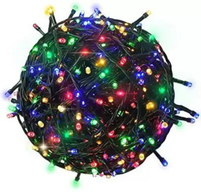 REIRSON 100 LEDs 10 m Multicolor, Black Color Changing, Flickering String Rice Lights(Pack of 1)