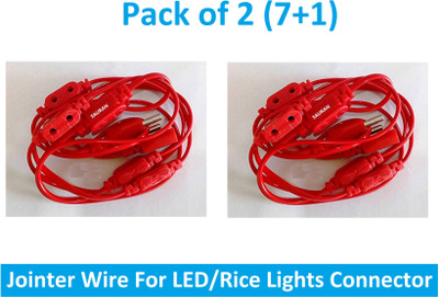 Sauran 1 LEDs 1 m Red Steady String Rice Lights(Pack of 2)