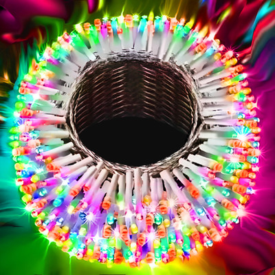 Zebrilla 55 LEDs 20 m Multicolor Color Changing, Flickering, Steady String Rice Lights(Pack of 1)