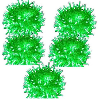 inooBeam 40 LEDs 11.01 m Green Steady String Rice Lights(Pack of 5)