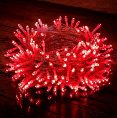 spark world 40 LEDs 11 m Red Steady Bulb Rice Lights(Pack of 1)