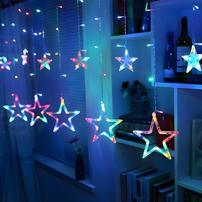 WBD 12 LEDs 4 m Multicolor Flickering Star Rice Lights(Pack of 1)