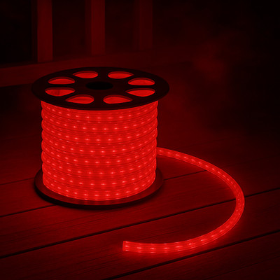 WIRE ME SAFE 3000 LEDs 25 m Red Steady Strip Rice Lights(Pack of 1)