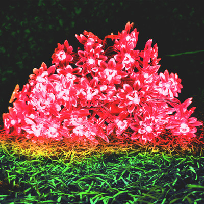 NISCO 20 LEDs 4 m Red Steady Flower Rice Lights(Pack of 1)