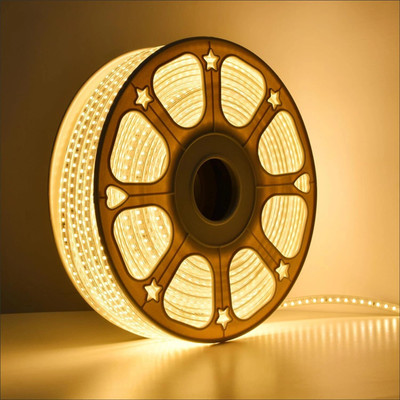 MPROW 600 LEDs 5 m Yellow Steady String Rice Lights(Pack of 1)