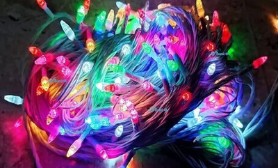 Radha Engineering Company 90 LEDs 15 m Multicolor Flickering, Steady String Rice Lights(Pack of 1)