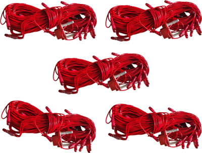 Local Charm 20 LEDs 7 m Red Steady String Rice Lights(Pack of 5)