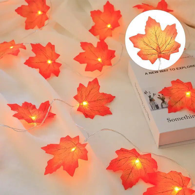 xenith 14 LEDs 3 m Gold Steady Leaf Rice Lights(Pack of 1)