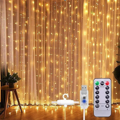 Kingdom 300 LEDs 3 m Yellow, White Flickering Strip Rice Lights(Pack of 1)