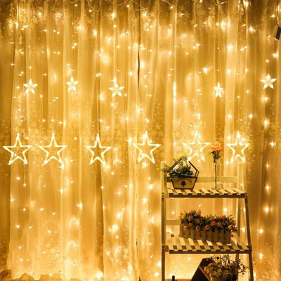 VibeX 138 LEDs 4.04 m White Flickering Star Rice Lights(Pack of 1)