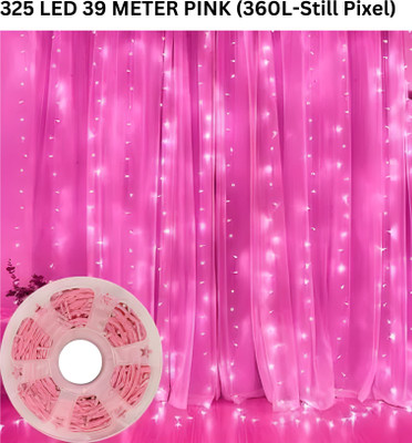 Kingdom 325 LEDs 39 m Pink Steady String Rice Lights(Pack of 1)
