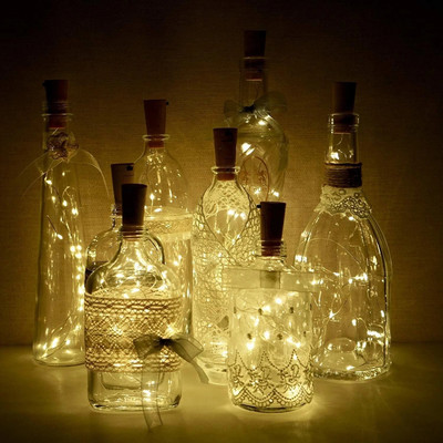 MAHI HOME DÉCOR 20 LEDs 1.98 m Yellow Steady Bottle Rice Lights(Pack of 5)
