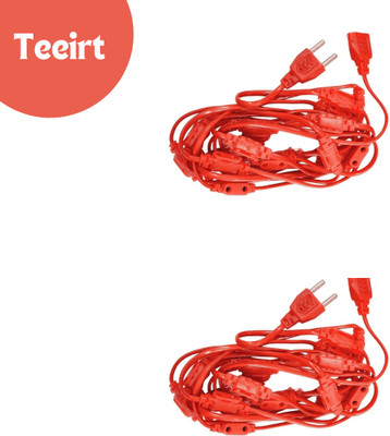 Teeirt 10 LEDs 2.5 m Red Steady String Rice Lights(Pack of 2)
