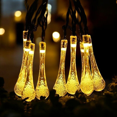 RaajaOutlets 20 LEDs 5.03 m Yellow Steady Water Drop Rice Lights(Pack of 1)