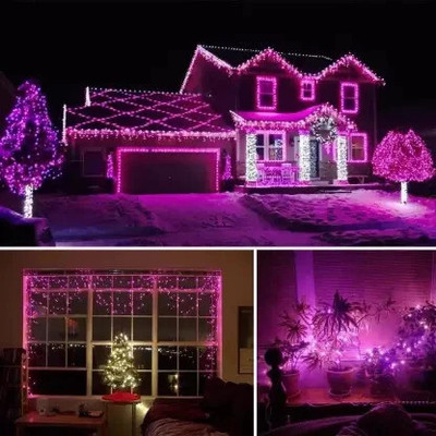 Daiwik 40 LEDs 11 m Pink Steady String Rice Lights(Pack of 8)