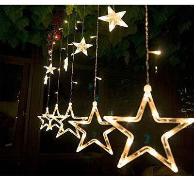 ZESTRUM 136 LEDs 2.9 m Yellow Flickering Star Rice Lights(Pack of 1)