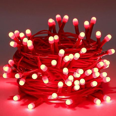 Jee Dee 40 LEDs 15 m Red Steady Ball Rice Lights(Pack of 1)