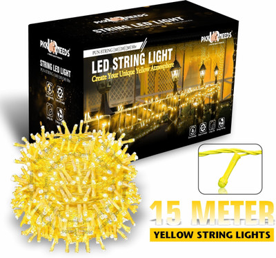Pick Ur Needs 40 LEDs 15 m Yellow Steady String Rice Lights(Pack of 1)