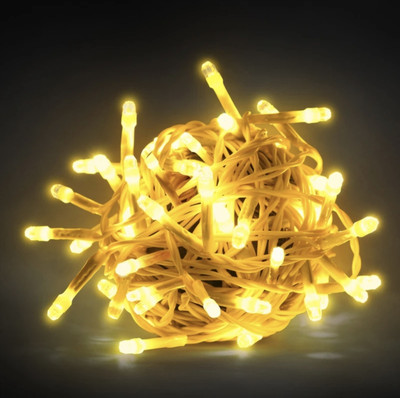 Olae 40 LEDs 12 m Yellow Flickering, Steady Bulb Rice Lights(Pack of 1)