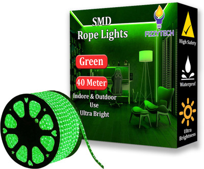 FIZZYTECH 5200 LEDs 40 m Green Color Changing Strip Rice Lights(Pack of 1)