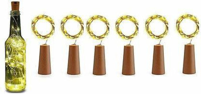 Daiwik 20 LEDs 1.98 m Yellow Steady String Rice Lights(Pack of 6)