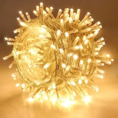 Desidiya 50 LEDs 12 m Gold Steady, Flickering Strip Rice Lights(Pack of 1)
