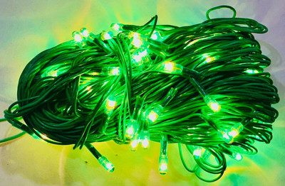 shubh depawali 80 LEDs 20 m Green Steady Bulb Rice Lights(Pack of 1)