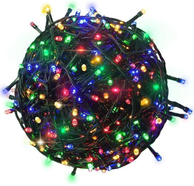MEGA MOON 260 LEDs 72 m Multicolor Steady, Flickering, Color Changing String Rice Lights(Pack of 1)
