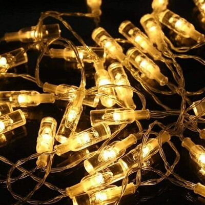 Home Delight 14 LEDs 4 m Yellow Steady Bottle Rice Lights(Pack of 1)