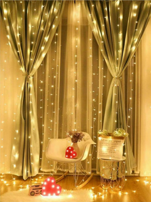 Business Squad 168 LEDs 12.5 m Gold Steady String Rice Lights(Pack of 4)