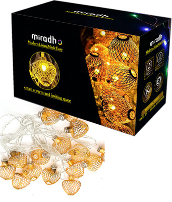 MIRADH 14 LEDs 3 m Yellow Steady Fruit Rice Lights(Pack of 1)
