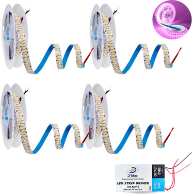 D'Mak 4 LEDs 5 m Pink Flickering Strip Rice Lights(Pack of 4)