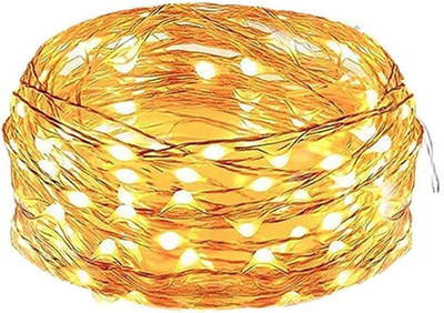 GIGAWATTS 36 LEDs 11 m White Flickering String Rice Lights(Pack of 1)
