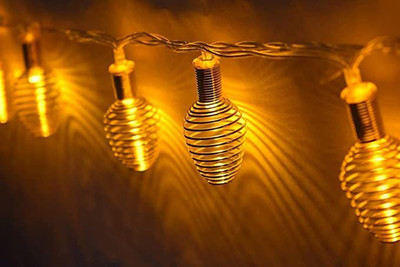 A-Mark 15 LEDs 5 m Gold Steady Ball Rice Lights(Pack of 1)