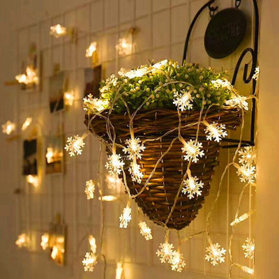 WunderVoX 14 LEDs 3.35 m Transparent Steady Snow Flake Rice Lights(Pack of 1)