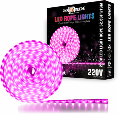 Pick Ur Needs 1200 LEDs 10 m Pink Steady Strip Rice Lights(Pack of 1)