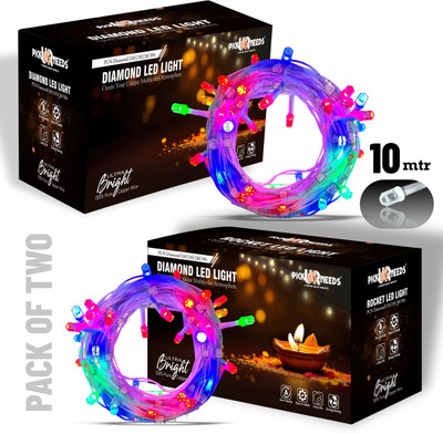 Pick Ur Needs 24 LEDs 10 m Multicolor Color Changing String Rice Lights(Pack of 2)