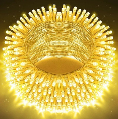 Illuminator 40 LEDs 12 m Yellow Steady Bulb Rice Lights(Pack of 1)