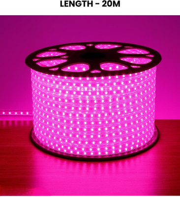 spark world 1200 LEDs 20 m Pink Steady Strip Rice Lights(Pack of 1)