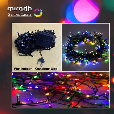 MIRADH 80 LEDs 20 m Multicolor Color Changing, Flickering, Steady String Rice Lights(Pack of 1)