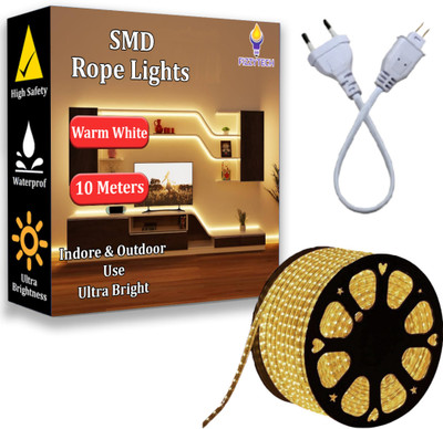 FIZZYTECH 1200 LEDs 10 m Yellow Steady Strip Rice Lights(Pack of 1)