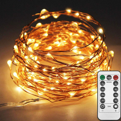 XERGY 100 LEDs 10 m Yellow Flickering String Rice Lights(Pack of 1)
