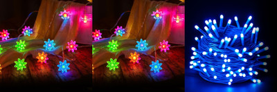 PKG 40 LEDs 11 m Multicolor Steady String Rice Lights(Pack of 3)