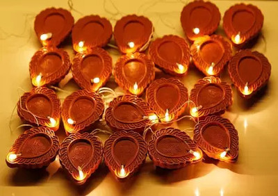VLS AUTOMOTIVE 21 LEDs 2.5 m Yellow Steady Diya Rice Lights(Pack of 1)
