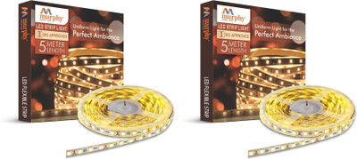 MURPHY 300 LEDs 5 m Yellow Steady Strip Rice Lights(Pack of 2)